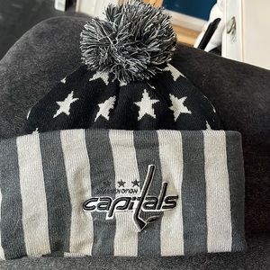 Black and grey Washington Capitals Beanie